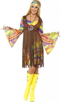 Smiffy's 70er Woodstock Hippie Lady Kostüm L