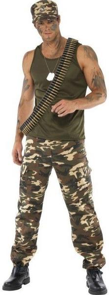 Smiffy's Camouflage Kampfsoldat Kostüm L