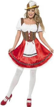 Smiffy's Dirndl Gundel in rot-braun XL