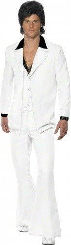 Smiffy's Weißer Anzug 70er Jahre Look XL