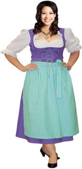 Rubie's Dirndl Violetta Damenkostüm lila-türkis 44