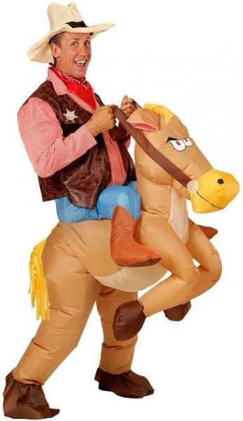 Widmannsrl Aufblasbares Pferd Cowboy Kostüm (S-L)