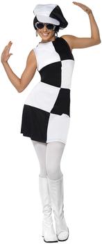 Smiffy's 60er Party Girl Black and White Kostüm M