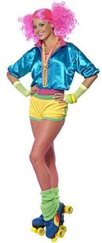 Smiffy's 80er Jahre Neon Skater Girl Kostüm M