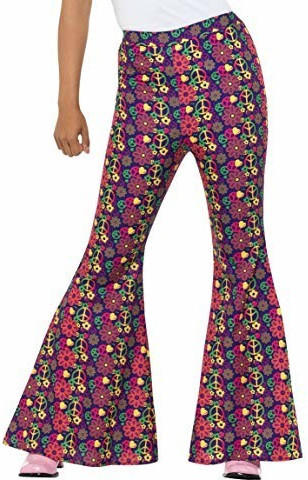 NET TOYS Bell-bottom adult hippie pants