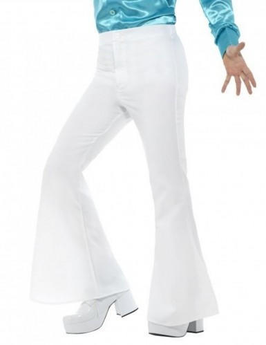 Smiffy's White bell-bottomed disco adult pants