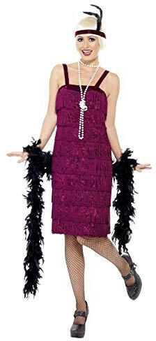Smiffy's Jazz Flapper Costume burgundy