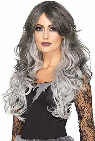 Smiffy's Deluxe Ghotic Bride Wig grey