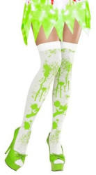 Widmann Toxic Green Blood Over The Knee Socks