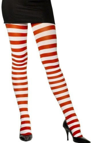 Smiffy's Red and white striped adult socks