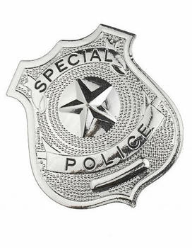 Smiffy's Silver police adult badge
