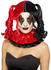 Smiffy's Twisted Harlequin Wig Black & Red (48049)