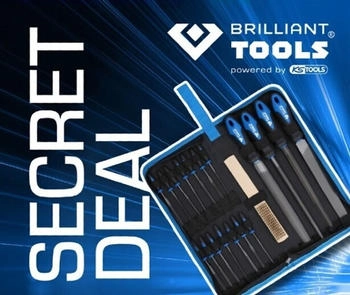 Brilliant-Tools Feilen-Satz mit Feilenb&uuml;rste, 19-tlg (BT103030)
