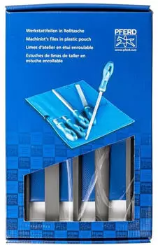 Pferd Werkstattfeilen-Set 250mm Hieb 1 PVC-Rolltasche 5-tlg. (11801541)