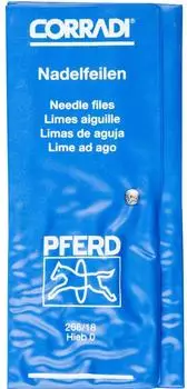 Pferd CORRADI-Nadelfeilen-Set Schweizer Hieb 0, PVC-Rolltasche (12315092)