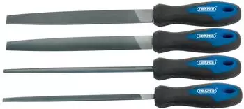 Draper Soft-Grip Ingenieur-Feilenset, 200mm, 4-teilig (44962)