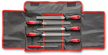 Friedr.Dick Feilensatz 6-tlg. mit Rolltasche (Mehrzweckfeile, Raspel, Werkstattfeile) (13085000)