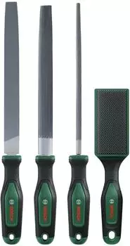 Bosch Feilen-Set 200mm mit Bürste, 4-teilig (1600A034GM)