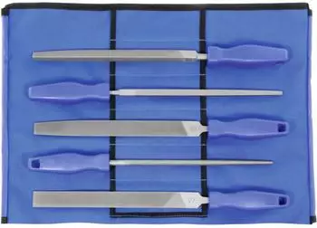 Friedr.Dick Vielzweck-Feilensatz 5-teilig in Rolltasche, Hieb 3, 250mm (13552530)