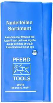 Pferd Präzisions-Nadelfeilen-Set 12-tlg. 160mm Hieb 2 in Rolltasche (12704084)