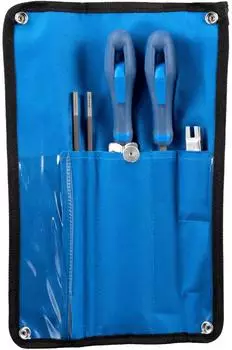 Pferd Kettens&auml;gensch&auml;rf-Set 5,16mm (13/64") Kettenteilung 3/8 in Rolltasche (11099151)