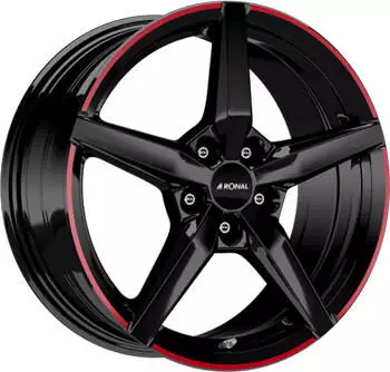 Ronal R69 MCR (7,5x17) schwarz rand rot