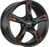 Ronal R62 (7,5x17) schwarz glanz rot