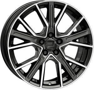 2DRV WH34 dark gunmetal hochglanzpoliert (8.5x20) grau