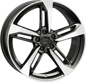 2DRV WH36 dark gunmetal hochglanzpoliert (8.5x19) grau
