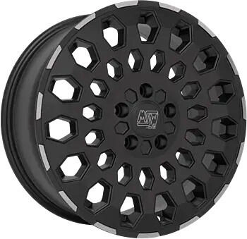 MSW Wheels 99 matt black lip polished (6.5x16) schwarz