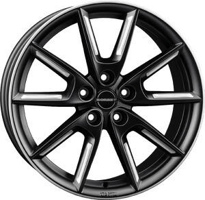 Borbet Lx19) black matt silver spoke rim (8x19) schwarz