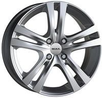 Mak Zenith matt titan 4.5x14 ET35 - LK4/100 ML54.1 Alufelge grau