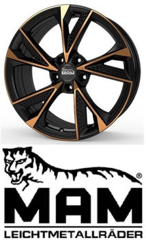 MAM RS6 matt black front copper (8.5x19) schwarz