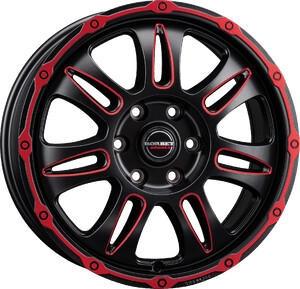Borbet CW8 red rim window polished matt (8x18) rot