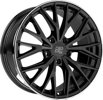 MSW Wheels 44 gloss black diamond lip (8.5x20) schwarz