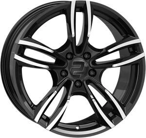 2DRV WH29 7.5x17 5/112 ET37 schwarz Front poliert