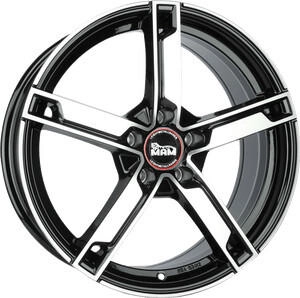 MAM W4 6.5x16 5/100 ET38 schwarz Front poliert