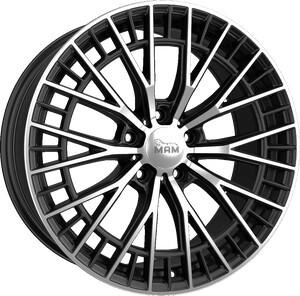 MAM GT2 8.5x19 5/114 ET35 schwarz Front poliert