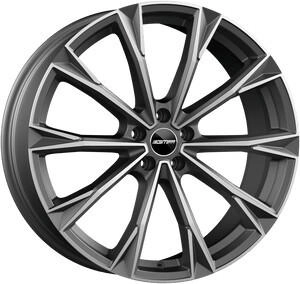 GMP TOTALE 9.5x22 5/130 ET28 mattanthrazit front poliert