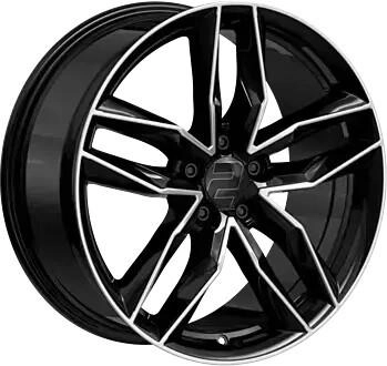 2DRV WH40 8x19 5/112 ET27 schwarz Front poliert