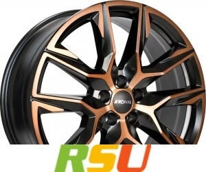 Ronal R71 jetblack-copper matt 9.5x21 ET37 LK5/112 ML66.5 kupfer