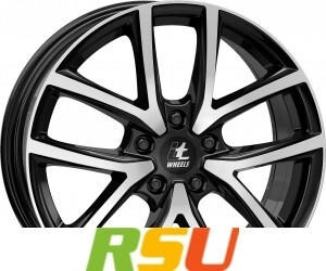 itWHEELS Mira gloss black polished 6.5x16 ET45 LK5/108 ML65.1 schwarz