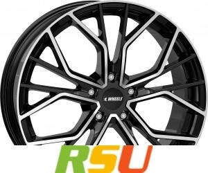 itWHEELS Tiara gloss black polished 8x18 ET40 LK5/114.3 ML73.1 schwarz