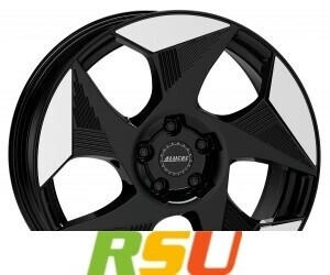 Alutec Solar diamant-schwarz frontpoliert 8x19 ET36 LK5/112 ML57.1 schwarz