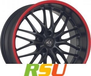 Barracuda Barracuda Barracuda Voltec T6 SUV mattblack PureSports / Color Trim rot DS3 9x20 ET42 LK5/120 ML65.1 rot