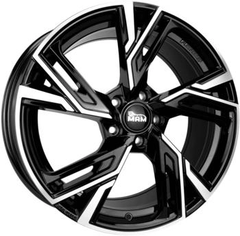 MAM RS5 black front polish 7x16 ET38 LK5/114.3 ML72.6 schwarz