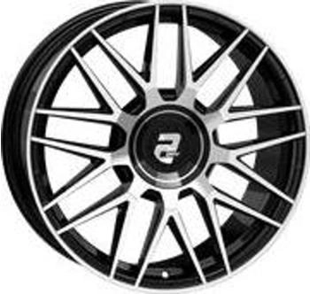 2DRV WH43 schwarz hochglanzpoliert 8.5x19 ET40 LK5/112 ML66.6 schwarz