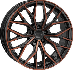 2DRV WH37 schwarz kupfer hochglanzpoliert 8.5x19 ET46 LK5/114.3 ML72.6 kupfer