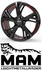 MAM RS5 black painted red inside 8x18 ET50 LK5/120 ML65.1 rot