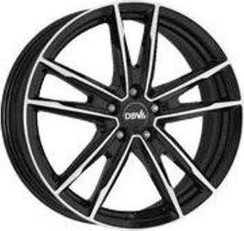 DBV Florida KF schwarz gl&auml;nzend front poliert 7x16 ET41 LK5/112 ML66.6 schwarz